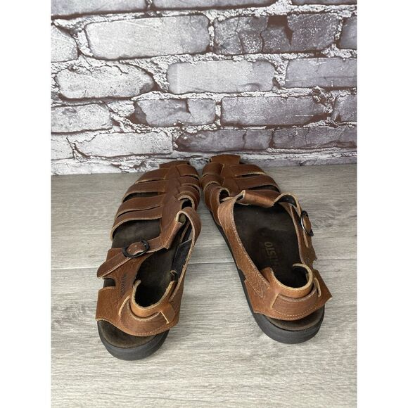 MEPHISTO 4x Shock Brown Leather Fisherman Casual Strap Sandals Men’s 46EU/13M US main image 11